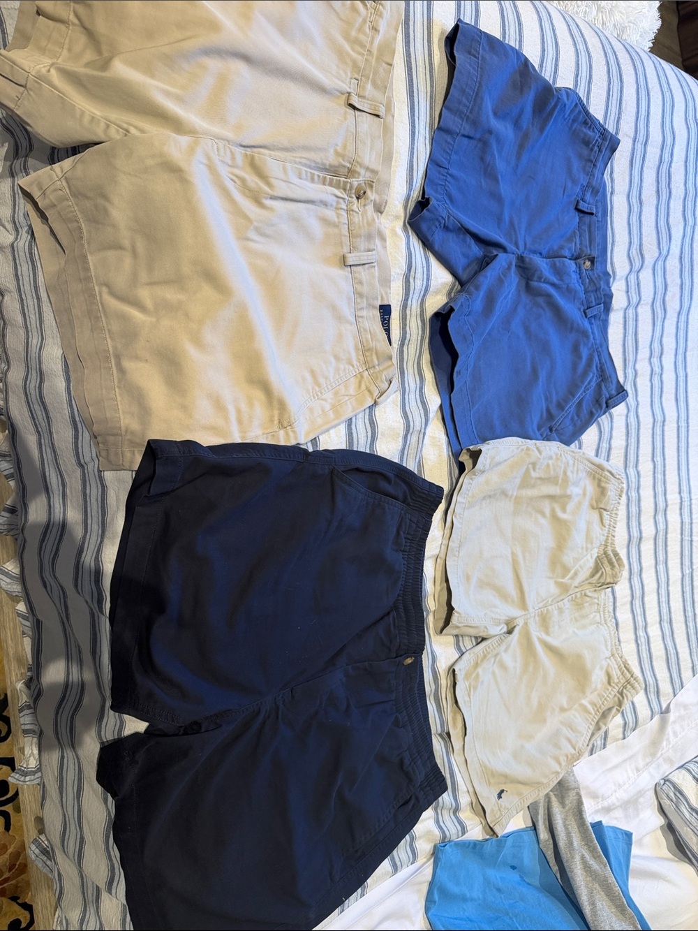Polo by Ralph Lauren Boys' Beige and Navy Cotton Shorts Bundle